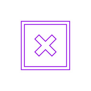 çapraz vektör simgesi. düz vektör işaretleri