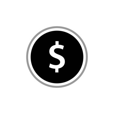 Dolar simgesi işaret vektörü illüstrasyonu 