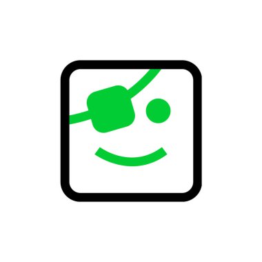 Göz bandı ile emojinin vektör çizimi