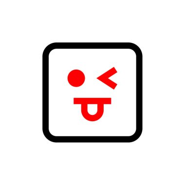 Beyaz arkaplanda Emoji simgesi vektör çizimi      