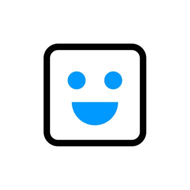 Beyaz arkaplanda Emoji simgesi vektör çizimi      