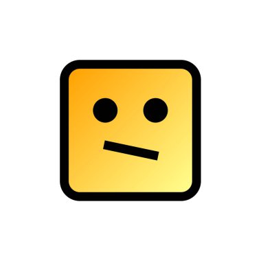 Beyaz arkaplanda Emoji simgesi vektör çizimi      