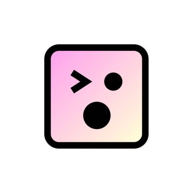 Beyaz arkaplanda Emoji simgesi vektör çizimi      