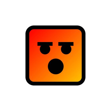 Beyaz arkaplanda Emoji simgesi vektör çizimi      