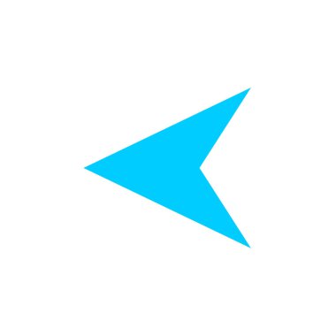 Mavi ok simgesi. vektör çizim.