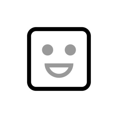 Beyaz arkaplanda Emoji simgesi vektör çizimi      