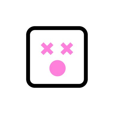 Beyaz arkaplanda Emoji simgesi vektör çizimi      