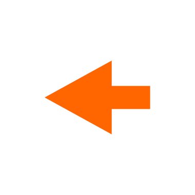 turuncu ok aşağı, vektör simgesi