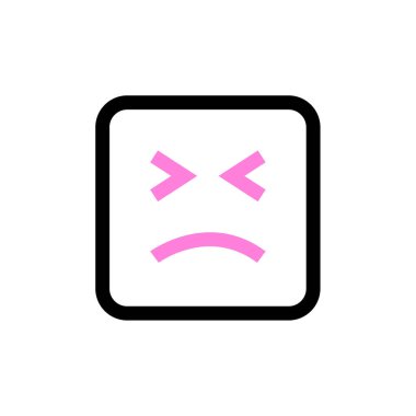 Beyaz arkaplanda Emoji simgesi vektör çizimi      
