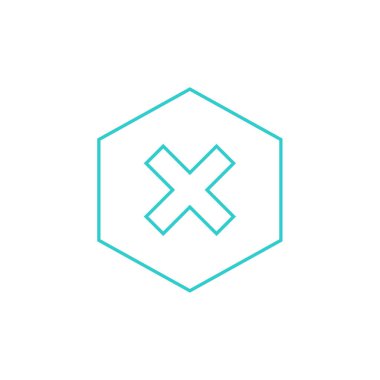 çapraz işaret simgesi, çapraz işaret, vektör illüstrasyonu