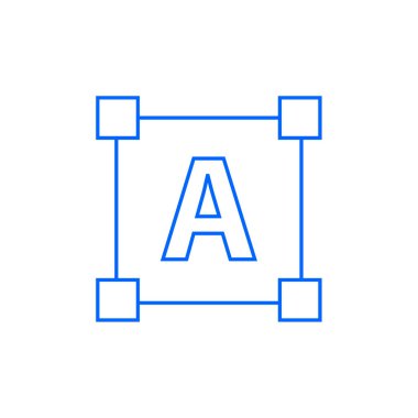 yazı tipi vektör simgesi tasarımı. alfabe harfleri