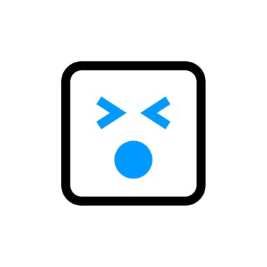 Modern Emoji simgesinin vektör illüstrasyonu    