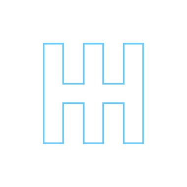 H harfi logo tasarım şablonu vektörü