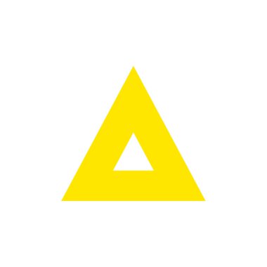 üçgen ikon tasarım vektörü