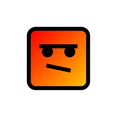 Modern Emoji simgesinin vektör illüstrasyonu    