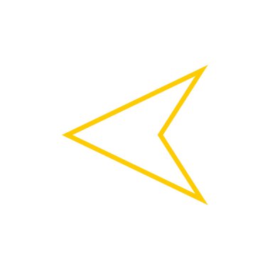 Sol ok simge vektör çizim