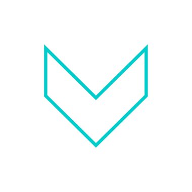 aşağı ok simgesi vektör illüstrasyon tasarımı