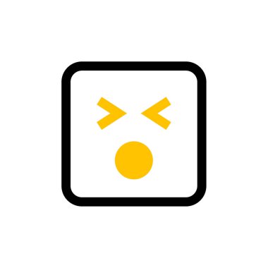 Modern Emoji simgesinin vektör illüstrasyonu    