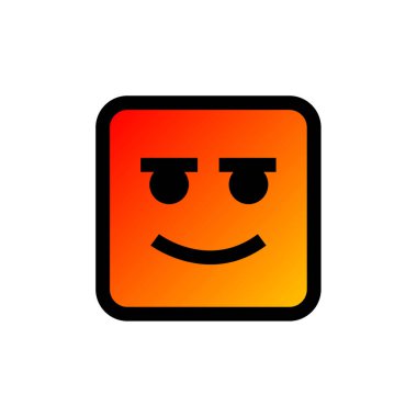 Modern Emoji simgesinin vektör illüstrasyonu    