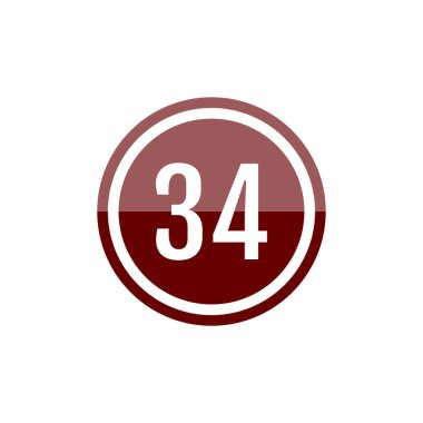 Modern 34-simge logo tasarım elementinin vektör çizimi