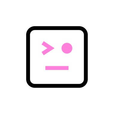 Modern Emoji simgesinin vektör illüstrasyonu    