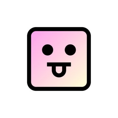 Modern Emoji simgesinin vektör illüstrasyonu    