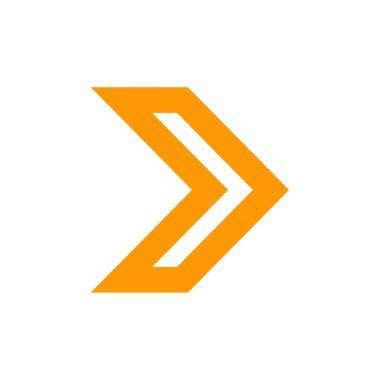 Sağ ok simgesi vektör illüstrasyon logo şablonu