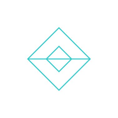 soyut elmas şekil ikon vektör tasarımı