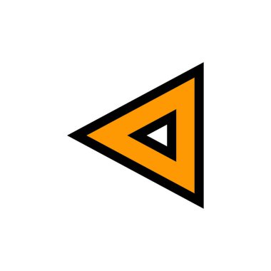 üçgen ok ikonu vektör tasarımı