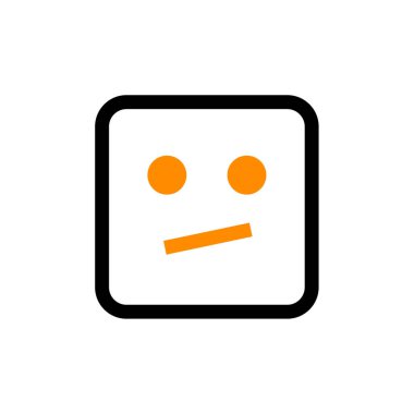 Beyaz arkaplanda gülen emoji vektör çizimi.