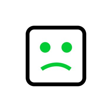 Üzgün ifade, gülen yüzün basit simgesi