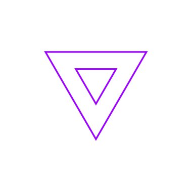 Üçgen simgesi. vektör illüstrasyonu