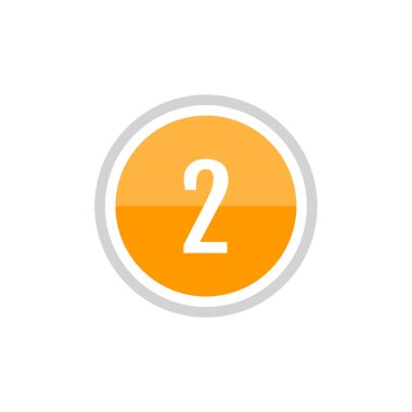 Açık Turuncu 2 numaralı tasarım, vektör illüstrasyonu          