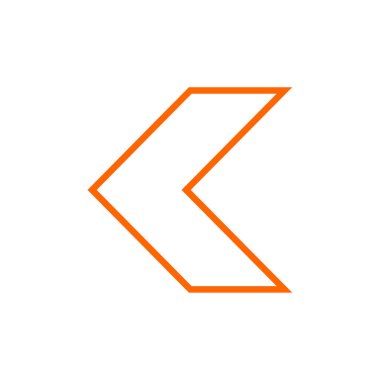 Beyaz arkaplanda izole edilmiş ok simgesinin vektör çizimi  