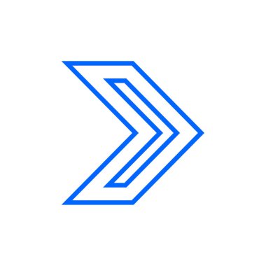 Beyaz arkaplanda izole edilmiş ok simgesinin vektör çizimi  