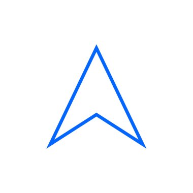 Beyaz arkaplanda izole edilmiş ok simgesinin vektör çizimi  