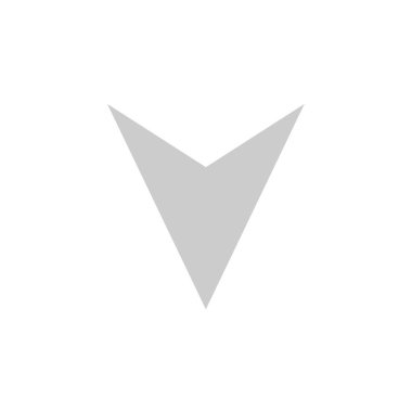 Beyaz arkaplanda izole edilmiş ok simgesinin vektör çizimi  