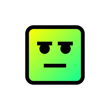 kızgın emoji yüz gradyan vektör çizimi