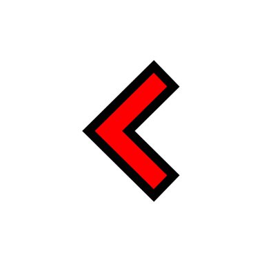 Beyaz arkaplanda ok simgesi. düz tasarım biçimi    