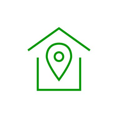 Emlak simgesi, vektör illüstrasyonu