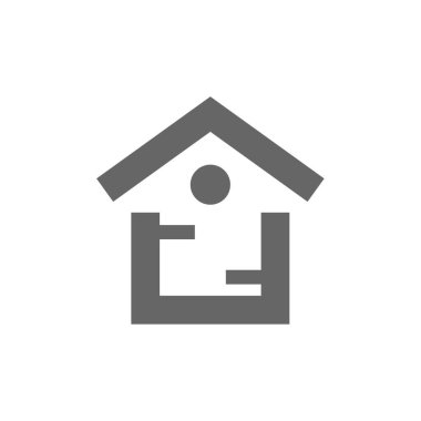 Emlak simgesi, vektör illüstrasyonu