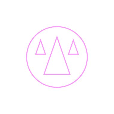 Pusulanın minimalist simgesi, vektör illüstrasyonu