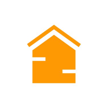 Emlak simgesi, vektör illüstrasyonu