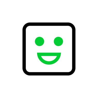 Şeffaf bir arkaplanda gülümseme vektör çizimi. Birinci kalite semboller. Web konsepti ve grafik tasarımı için ince simge.