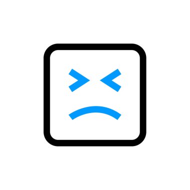 emoji ince çizgi simgesi, vektör illüstrasyonu   