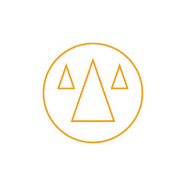 Özet üçgen simgesi. vektör illüstrasyonu