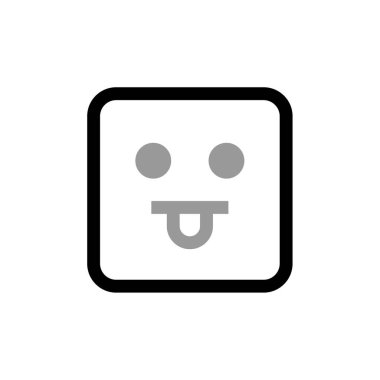 emoji ince çizgi simgesi, vektör illüstrasyonu   