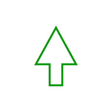 Beyaz arkaplanda ok simgesi. düz tasarım biçimi    