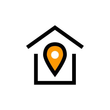 Emlak simgesi, vektör illüstrasyonu