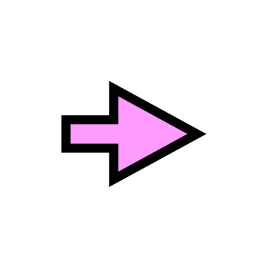 Beyaz arkaplanda ok simgesi. düz tasarım biçimi    